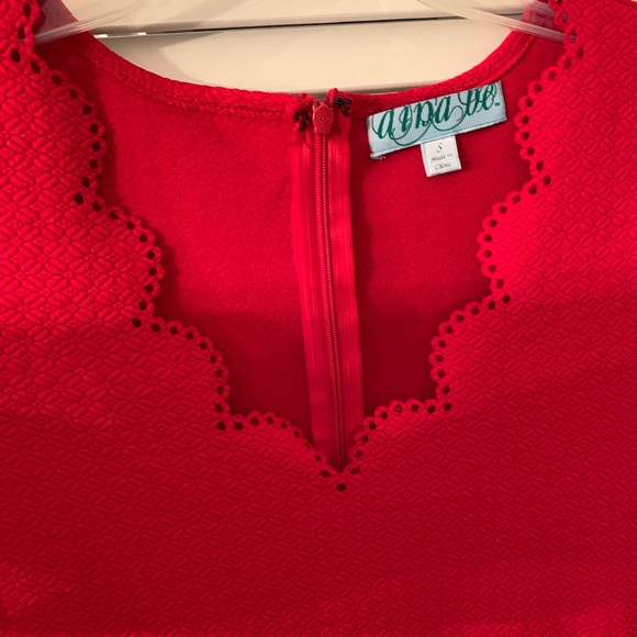 Francesca’s red dress with laser cut details - Picture 4 of 5